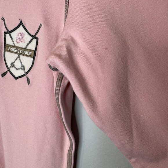 Goode rider Youth Girls Champion Polo Long Sleeve Shirt 12 Pink Equestrian - Picture 11 of 11